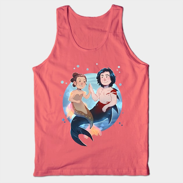 Reylo mermaids AU Tank Top by staypee